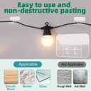 100Pcs Plastic Hooks for Outdoor String Lights Command Cable Clips Hooks Damage-Free Wall Clips for Hanging Light Strings and Cables Ideal for Christmas Decorations and Cable Accents