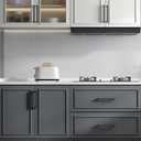 goldenwarm 22 Pack 6-1/4INCH Black Square Bar Cabinet Pull Drawer Handle Stainless Steel Modern Hardware for Kitchen and Bathroom Cabinets Cupboard,Center to Center 160mm Kitchen Cupboard Handles