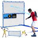 Pickleball Rebounder Net with Kitchen Lines System for Solo Training Equipment, 6FT 2in1 Mini Pickleball Practice Net Portable Trainer for Driveway Backyard Garage, Easy Setup & Storage