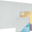 Art3d 6-Pack Self-Adhesive Acoustic Wall Panels for Home Dcor, 24 x 24 Inch Soundproofing Panels for Office Studio Bedroom - High Noise Absorption Polyester Fiber, Gray