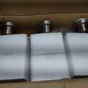 Unicozin 3 Light Vanity Lights, Brushed Nickel Wall Sconce Light with Clear Glass, Bathroom Light Fixtures, Wall Lights for Mirror, Living Room, Bedroom, Hallway, E26 Base (Bulbs Not Included)