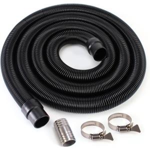 70424 28 FT Retractable RV Sewer Hose - 9FT When Collapsed, 1" Inner Diameter, Black - Compatible with Sani-Con Macerator Pumps (Not for Turbo Models) with Quick-Connect Fittings
