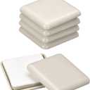 uxcell Furniture Sliders, 8Pcs 1 4/7" - Plastic Self-Adhesive Square Sliding Pads, Chair Glides for Carpeted Tile Vinyl Hardwood Floors (Grey)