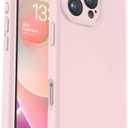 Vooii Compatible with iPhone 16 Pro Case, Liquid Silicone Upgrade [Camera Protection] [Soft Anti-Scratch Microfiber Lining] Shockproof Phone Case for iPhone 16 Pro 6.3 inch - Chalk Pink