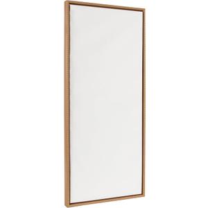 Kate and Laurel Sylvie Blank Framed Canvas Wall Art, 18x40 Natural Beaded, Vintage Modern Empty Canvas for Paint-Your-Own Art, Ready to Paint Premium Canvas Already Framed