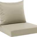Favoyard Outdoor Patio Seat Cushions Set, 24 x 20 Inch, Waterproof, Beige