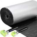 Zhengmy 53.9 Sqft 196 Mil Car Heat Sound Insulation Mat Automotive Noise Deadening Mat with Rubber Roller Auto Sound Deadener Self Adhesive Heat Insulation for Hood Ceiling Door(20 x 394 Inch)
