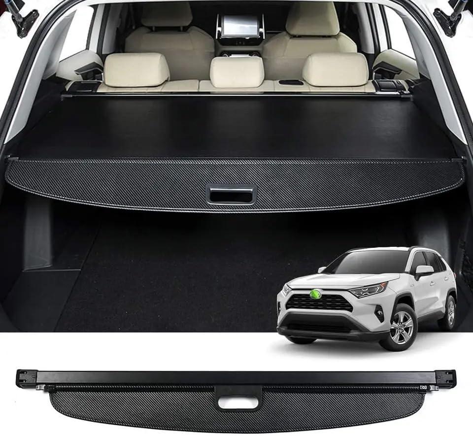 Retractable Cargo Cover Compatible with Chevrolet Tahoe GMC Yukon Cadillac Escalade 2015-2020 Trunk Shield Security Shade Privacy Screen (Carbon Fiber Texture) (Tahoe Yukon Escalade 2015-2020)