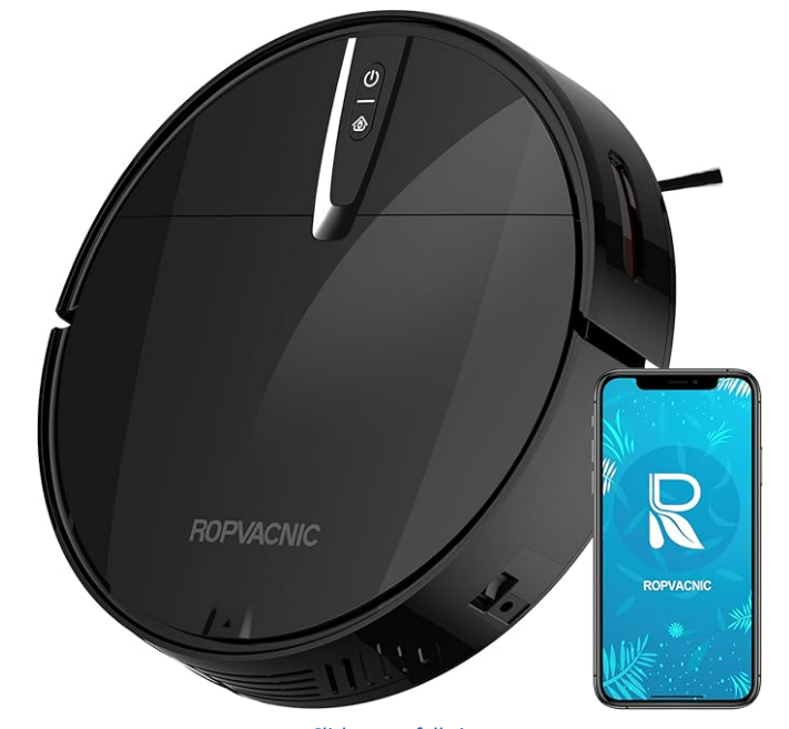 Robot Vacuum Cleaner with 3000Pa Cyclone Suction, APP/Voice/Remote Control, Automatic Self-Charging Robotic Vacuum, Scheduled Cleaning, Ideal for Pet Hair, Hard Floor, Low Carpet