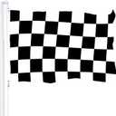 Checkered Flags for Outside 3x5 Outdoor Flag Banner Black White Racing Garage Cool Checked Race Checker Banners, 3 Ply Double Stitched Print Racingcolor Checkerboard Porch with Brass Grommets Car Finish Garden Yard Lawn Patio House Dorm Room