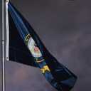Navy Emblem Flag Double Sided 3x5 Outdoor- 3 Ply 240D Heavy Duty- 3x5 Navy Outdoor Banner Flag- Brass Grommets & 4 Rows Stitched