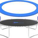 Trampoline Pad, 10ft 12ft 14ft Trampoline Replacement Safety Pad, Waterproof and Tear-Resistant Safety Spring Cover Round Frame Pad, No Hole for Pole, Trampoline Pad Replacement (Blue)