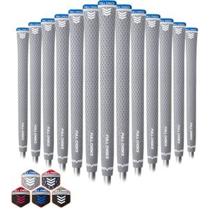 13 Pack Golf Grips, Durable Rubber Grip for Clubs, Anti-Slip + Texture & Zipper Back Design, Grips Only or Grips & Regripping Kit, Standard Size