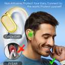 Open Ear Earbuds Wireless Bluetooth 5.4 with Touchscreen Charging Case, 32H Playtime, 6g Lightweight Running Headphones, Sport Over The Ear Earbuds for Running Cycling Workouts...Beige
