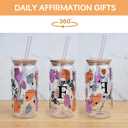 ANOTION Cute Cups - Ini-Tial Monogrammed Personalized Gift for Women, White Elephant Gag Christmas Birthday Inspirational Coffee Cup