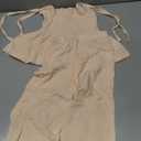 VISGOGO Infant Baby Toddler Girls Clothes Solid Color Sleeveless Camisole Linen Pants Set Baby Summer Outfits (Beige, XS)
