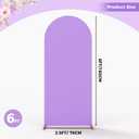 Babenest 6FT Purple Wedding Arch Cover, Spandex Fitted Arch Backdrop Cover for Photography, Round Top Chiara Stand Cover for Party Ceremony Birthday Baby Shower Anniversary Decoration