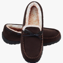 LA PLAGE Men's Moccasin Slippers Memory Foam Warm Plush House Slippers, Indoor Outdoor Comfortable Winter House Shoes 14