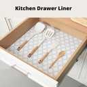 3 x Shelf & Drawer Liner for Kitchen Cabinets, 17.5In x 10Ft Non-Slip Non-Adhesive Shelf Paper Protect Dresser and Cupboard, Waterproof Drawer Mats for Bathroom, Easy Install (White Diamond)