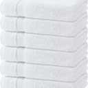Wealuxe White Bath Towels 24x50 Inch, 6 Pack - Extra Absorbent Cotton Towel Set for Bathroom