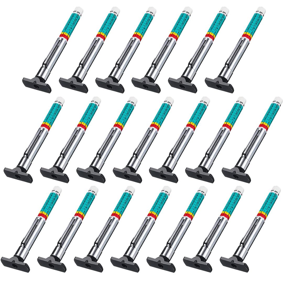 Xuhal 20 Packs Tyre Tread Depth Gauge Color Coded Tire Depth Gauge Tool Tire Tread Accurate Measurement Tools