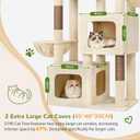 Globlazer 74In Sturdy Cat Tree for Large Cats, Heavy Duty Multi-Level Tall Cat Tree Tower for Multiple Indoor Adult Cats with Scratching Posts, 2 Cat Condos, 2 Top Perches, S74E, Beige