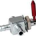 Cut-Off Fuel VALVES For Scag 2-Way 1/4" Barbs Steel Fuel Oil Gas Petcock in Line Valve 482212, E633347, 1-633347, Husqvarana 539102679 with Fuel Filter Kit
