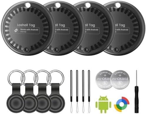 Air Tags for Android,Air Tags-4 Pack Android,2 Year Battery Life,Air Tracker Tags with 4 Case,Google Find Trackers for Google'S Find Hub App,IP65 Waterproof Luggage Tracker for Keys, 3 pack