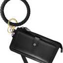 Idakekiy Wristlet Keychain, Silicon Key Ring Wallet Bracelets Card Holder Purse with Tassel for Women Girl