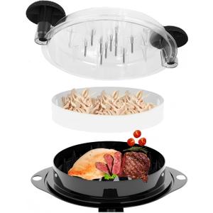 Chicken Shredder Tool Twist Meat Shredder Chicken Breast Shredder Tool Large, Meat Shredder Grinder Meat Masher for Chicken Ground Beef Pork with Steel Spikes Hanging Holes (Black&Black)
