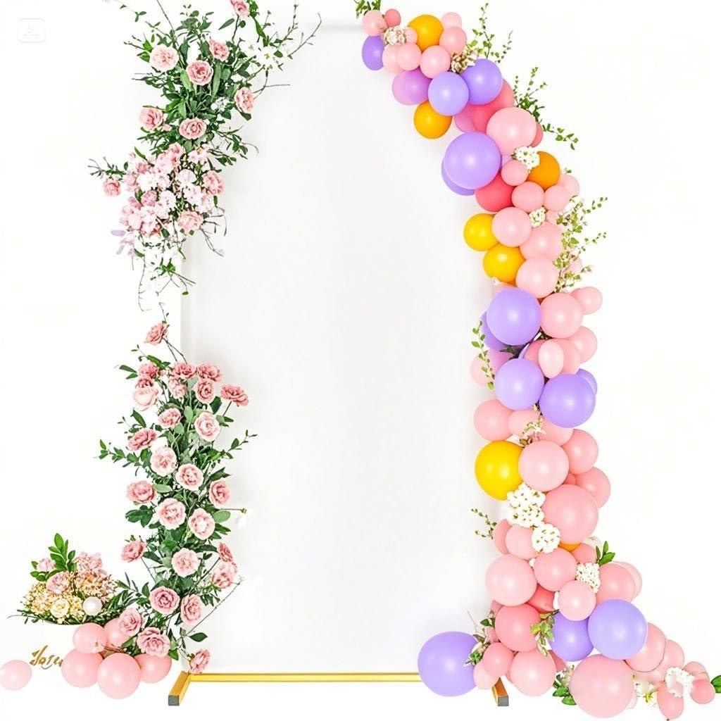 7.2FT Arch Backdrop Cover,Wedding Arch Covers Stretchy Backdrop Spandex for Birthday Party Baby Shower,Ideal for Balloon Arches (White)