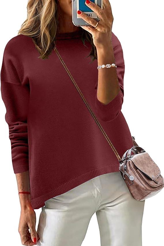 Zeagoo Sweaters for Women Fall Outfits Trendy 2025 Long Sleeve Shirts Bussiness Casual Knit Pullover Sweater Tops (Small, Printed Khaki)