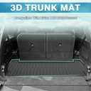 Mixsuper Cargo Liner for Rivian R1S 2022-2024 2025, All Weather Trunk Mat for R1S Accessories Anti-Slip Trunk Liner Rear Cargo Mat Black