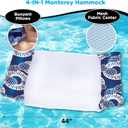 Waterlife 4-in-1 Pool Hammock 2-3-4 Packs, Inflatable Pool Chair Float, Water Hammock (Saddle, Lounge Chair, Hammock, Drifter), Multiple Colors