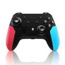 Wireless Switch Pro Controller for Nintendo Switch with Adjustable Turbo Function,Dual Vibration Function,Gyro 6-Axis and High Battery Life. Remote Gamepad Joystick for Switch Console, Red&Blue