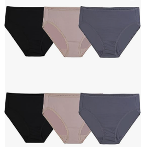 Fruit of the Loom Women's Fit for Me Plus Size Underwear, Designed to Fit Your Curves, 6