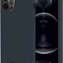 GOOSPERY Soft Feeling Jelly Case for iPhone 12 Pro Max (6.7 inches) Silky Slim Bumper Cover - Midnight Blue