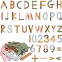 38 Pcs Giant Magnetic Letter and Number Construction Activity Set Alphabet Number Magnets Educational Montessori Toy Building and Recognition for Kid Preschool Learning Toy(Boho Color), 2.8 cm/1.1 inches to 19 cm/7.48 inches