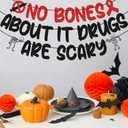 Red Ribbon Week Decorations, Drug Free Decor, Halloween Red Ribbon Week Party Decorations, Red  Black Glitter