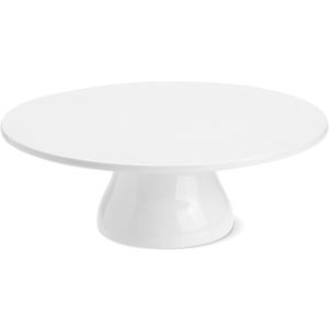 Yedio Soporte redondo para tartas de porcelana de 10 pulgadas, soporte redondo para postres, soporte para cupcakes para fiestas de cumpleaos, bodas, baby shower y otros eventos, color blanco