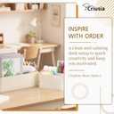 Criusia 15 Pack Drawer Organizer for Clothes, Foldable Dresser Dividers with 3 Sizes, Fabric Storage Bins – Beige