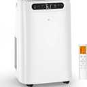 12000 BTU Portable Air Conditioners for Room Cooling up to 500 Sq. Ft, 3-IN-1 Quiet Portable AC Unit with Dehumidifier Fan, Remote Control, Smart Sleep Mode, 24H Timer, Windows Kit Included