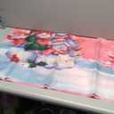 Pink Holiday Celebration Pennant, Large Father Christmas Scene Setter, Seasonal Yard Portrait Background Decor, for Outdoor, Indoor, Celebration Trimmings, Winter Anniversary Party Supplies