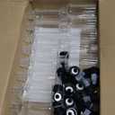 1oz Plastic Squeeze Bottles with Twist Cap Lids 30ml Clear Dispensing Bottles Empty for Sauces, Oil, Paint, Tattoo Ink, Crafts (Clear)