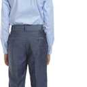 Calvin Klein Boys' Flat-Front Suit Dress Pant, Straight Leg Fit & Hemmed Bottom, Belt Loops & Functional Front Pockets (Blue,12)