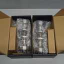 STARPY Black Door Knobs, Pismo Door Knob with Lock, Privacy Door Handles Interior for Bath & Bed (Privacy, Brushed Nickel, 2)