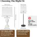Lamp Shades Set of 1–𝟏𝟏.𝟔” 𝐓𝐨𝐩 𝐱 𝟏𝟐.𝟔” 𝐁𝐨𝐭𝐭𝐨𝐦 𝐱 𝟗.𝟖” 𝐇𝐢𝐠𝐡 Drum Lamp shades–Fits Harp-Style Bedside & Floor–Easy Assembly(Ships Rolled Flat) (White - Pack of 1, Medium)