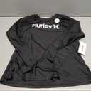 Hurley Rash Guard for Women, Womens Rash Guard Long Sleeve Shirts, Rashguard Swim Shirt Women UPF 50+ SPF & UV Protection (Large, Black)