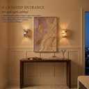 Marble Wall lamp, Modern Alabaster wall Light, Wall Mount Wall sconces with Natural Stone lampshade, LED Vanity Light, for Mirror, Bedroom, Hallway,Rectangle