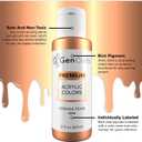 GenCrafts Metallic Acrylic Pouring Paint 12 Colors Pre-Mixed High Flow & Ready to Pour - 2 oz./60 ml Bottles - Multi-Purpose Paints for Canvas, Paper, Rocks, Wood